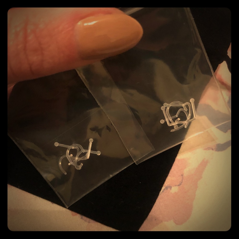 Clear nose rings
